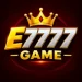 E7777 Game logo with golden crown and red casino background