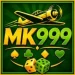 MK999 Game logo with a yellow airplane, playing cards, dice, and bold MK999 text on a green background
