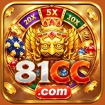 81CC gaming logo with golden dragon, casino wheel, chips, gems, and multiplier symbols